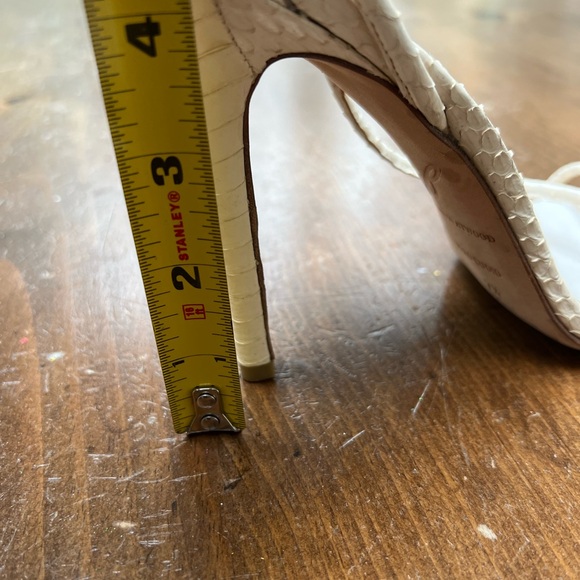 Brian Atwood "Labrea" Snakeskin Sandals in White - Picture 5 of 5